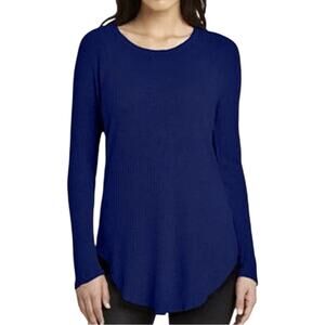 Chaser Ladies’ Long Sleeve Thermal Pullover Top Extra Large XL Sapphire Blue Top
